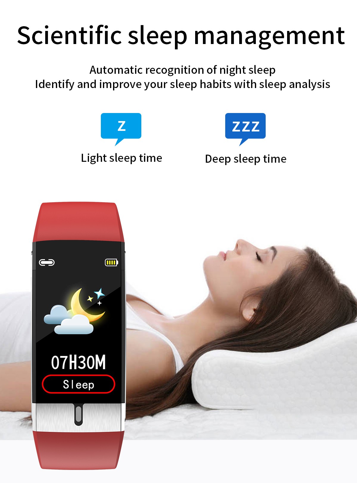 E66 Temperature Measure Smart Watch Scientific sleep management