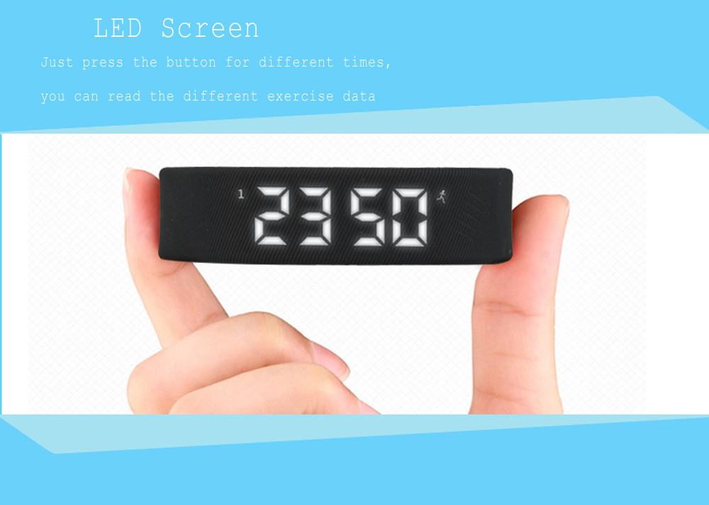 T5 Sports Smart Watch Calorie Tracker Pedometer Distance Record Bracelet Wristband